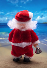 Santa on a Beach