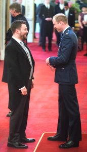 Jonny Benjamin receives his MBE