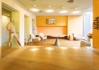 Welcome lobby at Avalon wellbeing centre at Hoffman Process venue Broughton Hall
