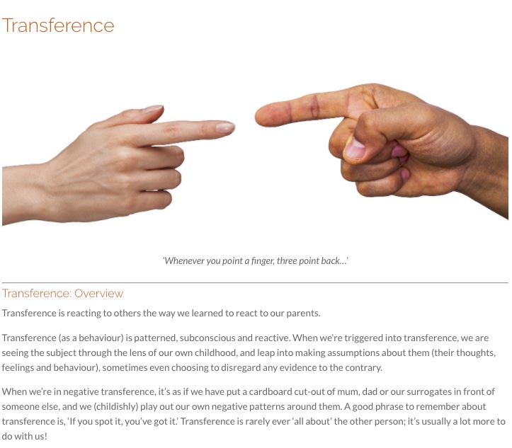 Transference Worksheet Hoffman Institute Uk