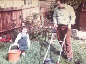 Young Erica with her dad