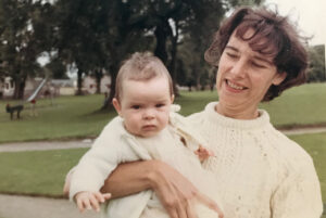 Sam Clark with her mum