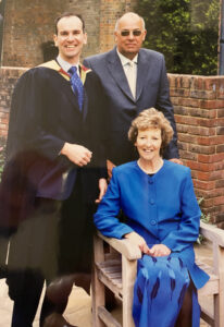 Phil Rose with Parents at MBA graduation